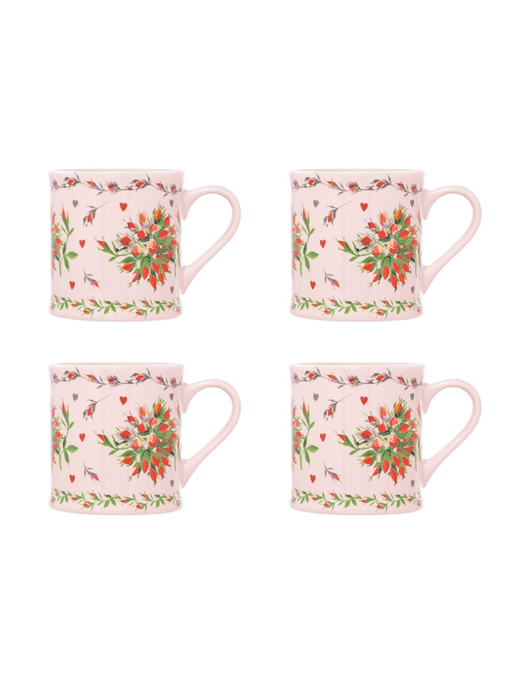 Cath Kidston Rose Mollie Mugs Set Of 4 - Image 2 of 4