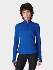 Sweaty Betty Lightning Blue Therma Boost Running Half Zip Sweat Top - Image 3 of 8