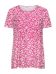Yours Curve Pink Broderie Swing T-Shirt - Image 5 of 5