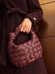 Lipsy Red Faux leather Weave Knot Handle Bag - Image 1 of 1