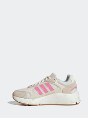 adidas White/Pink Crazy Chaos Trainers - Image 2 of 8