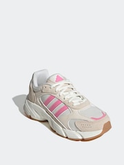 adidas White/Pink Crazy Chaos Trainers - Image 4 of 8