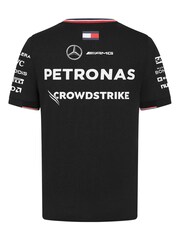 Fanatics Mercedes AMG Petronas F1 2024 Team Driver Black Football T-Shirt - Image 2 of 3