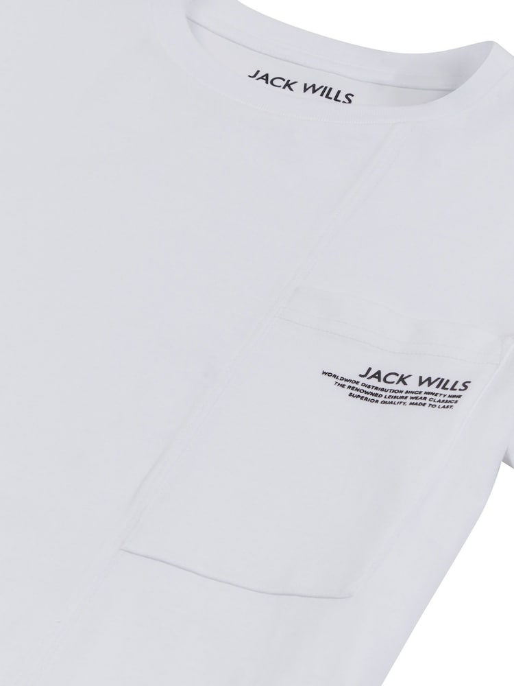 Jack Wills Boys Panel Pocket 100% Cotton T-Shirt - Изображение 8 из 8