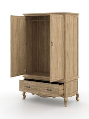 Feather & Black Pale Weathered Oak Salcombe Double 1 Drawer Wardrobe - Image 2 of 3