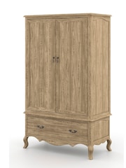 Feather & Black Pale Weathered Oak Salcombe Double 1 Drawer Wardrobe - Image 3 of 3