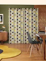 Orla Kiely Yellow Multi Spot Flower Made to Measure Curtains - Image 2 of 6
