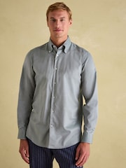 Joules Oxford Twill Shirt Green Regular Fit Single Cuff - Image 3 of 9