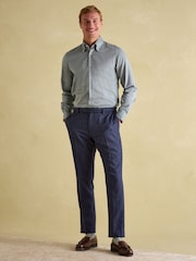 Joules Oxford Twill Shirt Green Regular Fit Single Cuff - Image 4 of 9