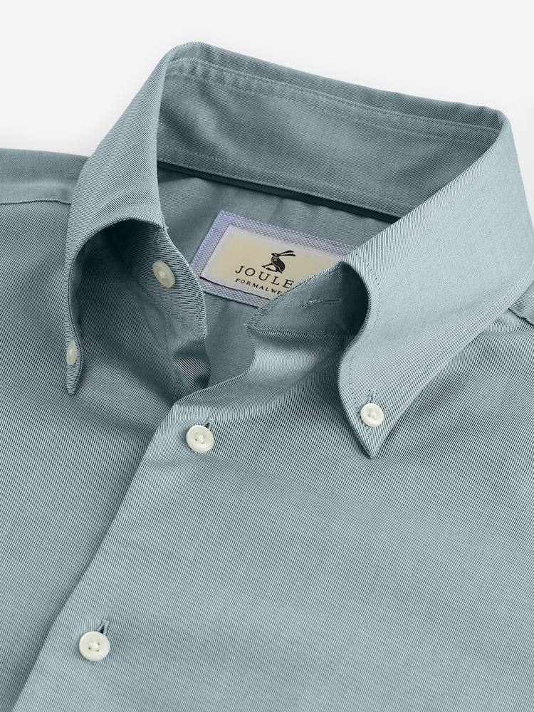 Joules Oxford Twill Shirt Green Regular Fit Single Cuff - Image 9 of 9