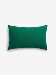 Dark Green Beaded Cheetah Velvet Cushion - Image 4 of 5