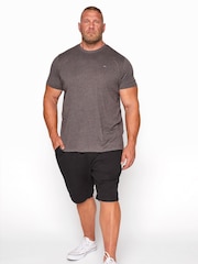 BadRhino Big & Tall Black Elasticated Waist Rugby Shorts - Image 1 of 4