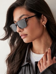 Ray-Ban Rb4435 Rectangle Brown Sunglasses - Image 1 of 8