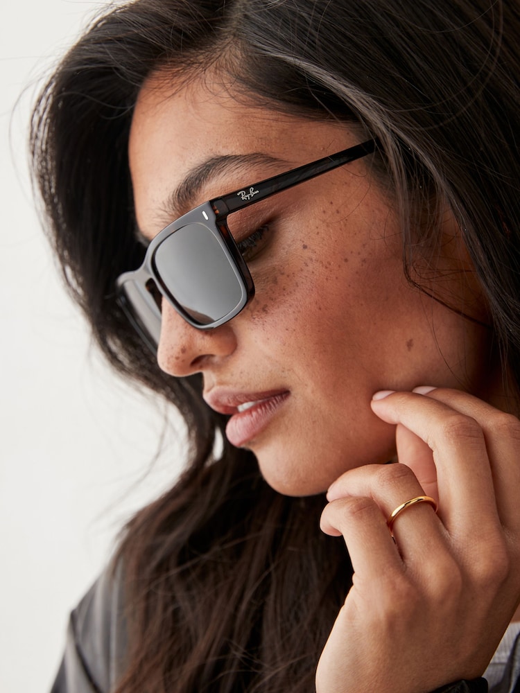 Ray-Ban Rb4435 Rectangle Brown Sunglasses - Image 2 of 8