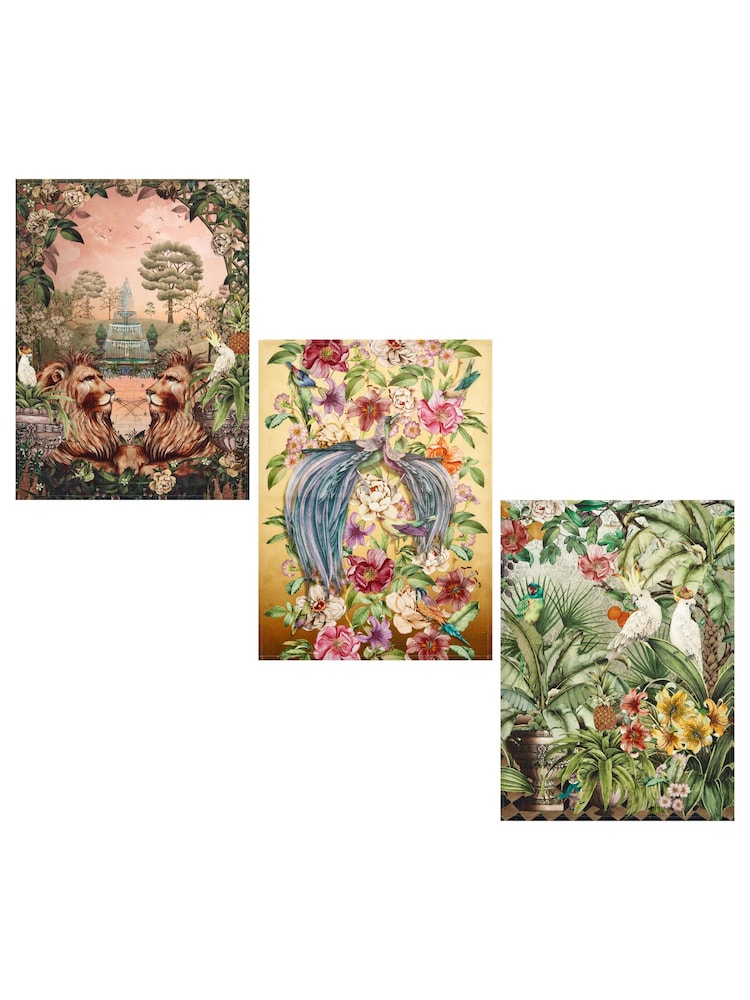 Joe Browns Green Victorian Garden Room Tea Towels 3 Pack - Image 6 of 6
