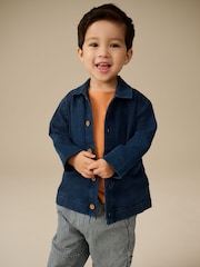 Navy/Ochre Shacket T-Shirt and Jeans Set (3mths-7yrs) - Image 1 of 9