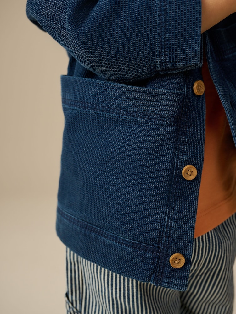 Marine/Ochre - Ensemble t-shirt et Jeans veste-chemise (3mois-7ans) - Image 4 of 9