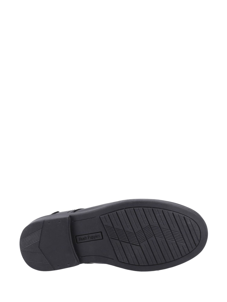 Hush Puppies Senior Tommy Black Shoes - Image 4 of 4
