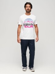 Superdry White Great Outdoors 100% Cotton Graphic T-Shirt - Image 2 of 6