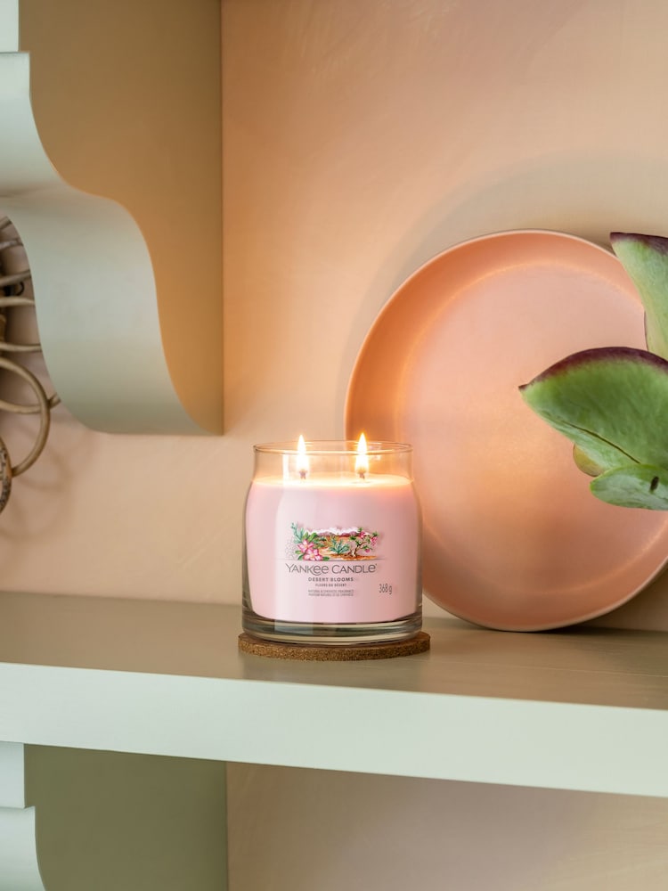 Yankee Candle Pink Medium Signature Desert Blooms Jar Candle - Image 1 of 3