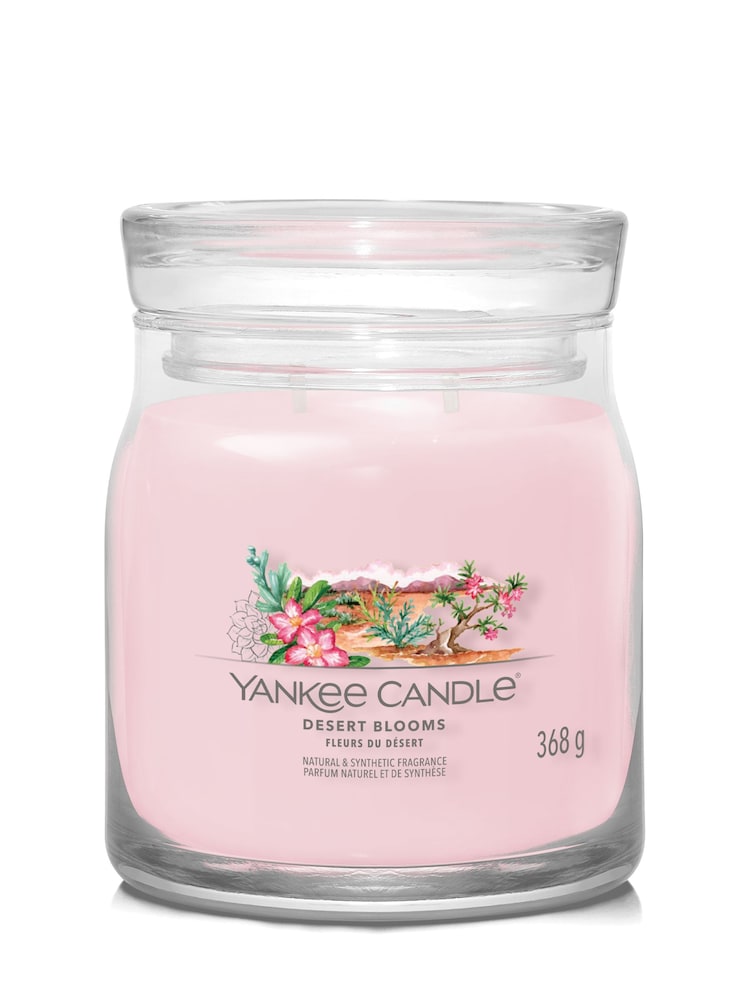 Yankee Candle Pink Medium Signature Desert Blooms Jar Candle - Image 2 of 3