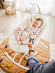 Badabulle Cream Lateral Motorised Baby Swing With Remote - Image 1 of 6