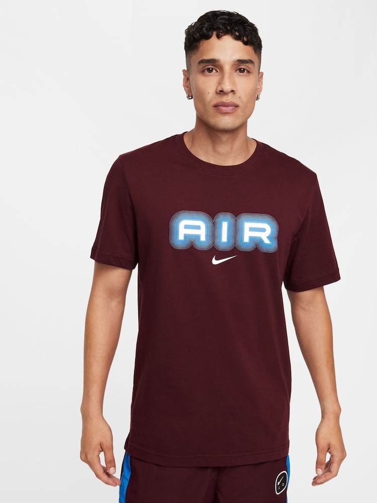 Nike Burgundy Crush Air Printed Graphic T-Shirt - Image 1 of 4