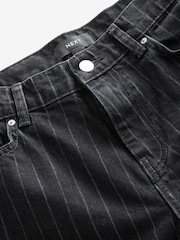Black Stripe 100% Cotton Wide Leg Jeans - Image 6 of 7