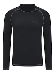 Mountain Warehouse Black Mens Long Sleeve Rash Vest - Image 1 of 5