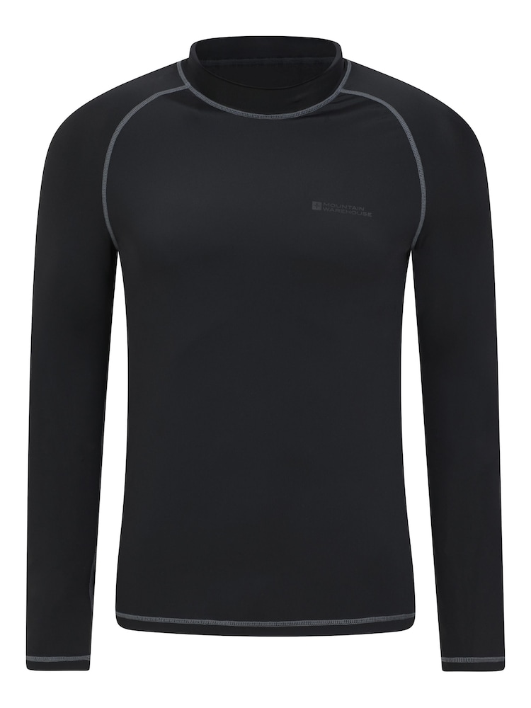 Mountain Warehouse Black Mens Long Sleeve Rash Vest - Image 1 of 5