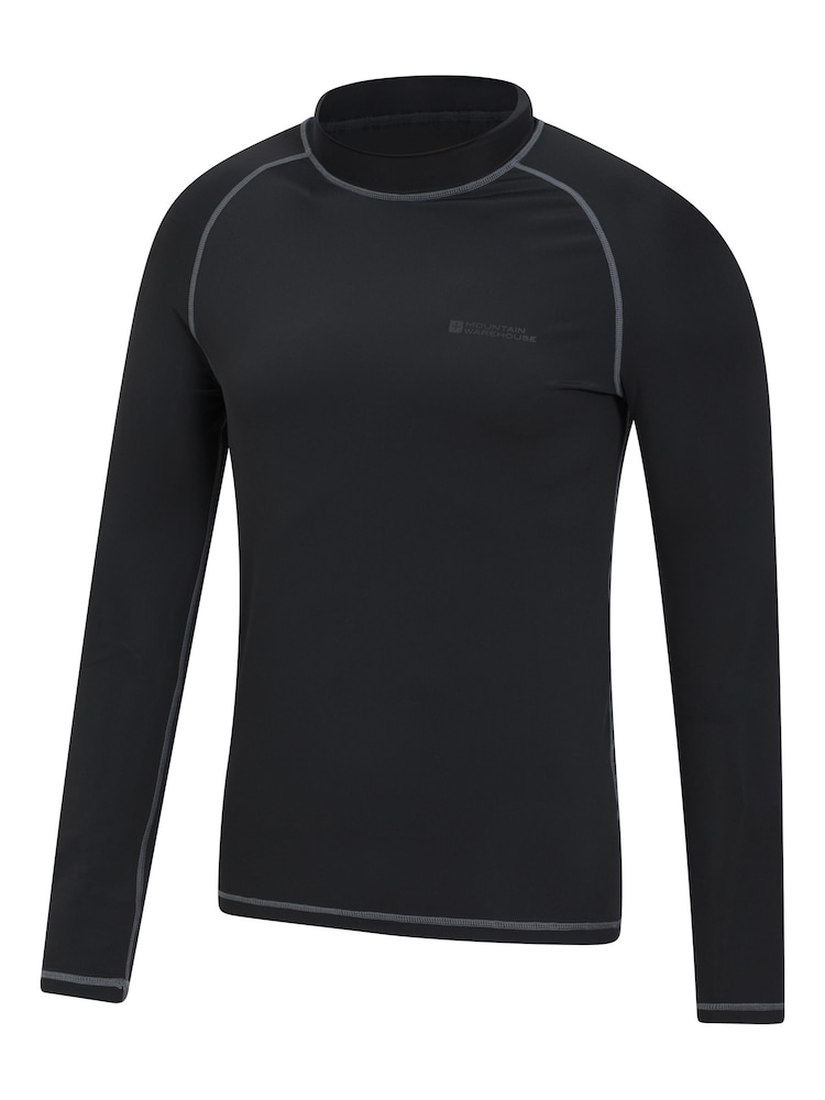 Mountain Warehouse Black Mens Long Sleeve Rash Vest - Image 4 of 5