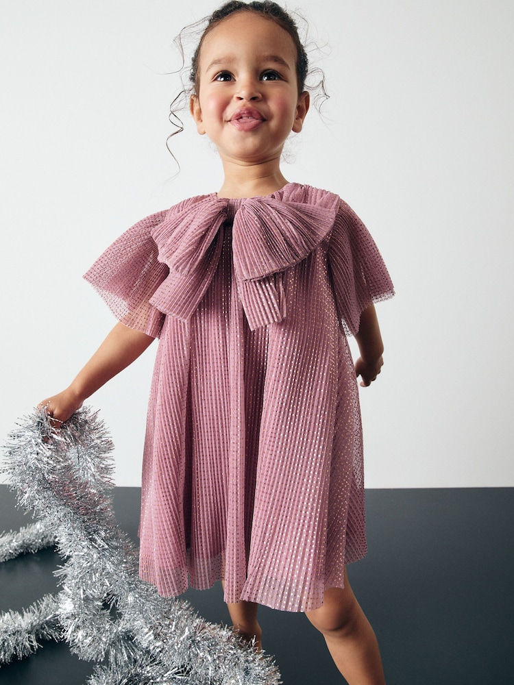 Pink Sparkle Mesh Dress (3mths-7yrs) - Image 1 of 9