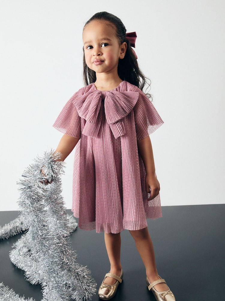 Pink Sparkle Mesh Dress (3mths-7yrs) - Image 2 of 9