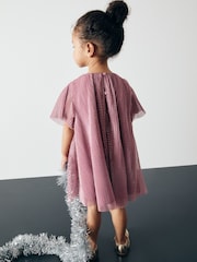 Pink Sparkle Mesh Dress (3mths-7yrs) - Image 3 of 9