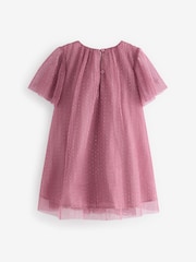 Pink Sparkle Mesh Dress (3mths-7yrs) - Image 6 of 9