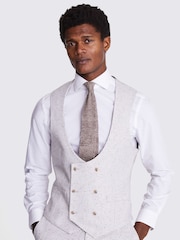 MOSS Grey Slim Fit Houndstooth Waistcoat - Image 1 of 3