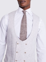 MOSS Grey Slim Fit Houndstooth Waistcoat - Image 3 of 3