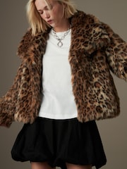 Animal Short Faux Fur Jacket - Image 3 of 8