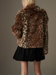 Animal Short Faux Fur Jacket - Image 4 of 8