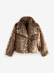 Animal Short Faux Fur Jacket - Image 6 of 8