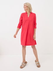 FatFace Mina Red Linen Blend Tunic Dress - Image 1 of 4