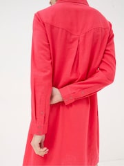 FatFace Mina Red Linen Blend Tunic Dress - Image 3 of 4