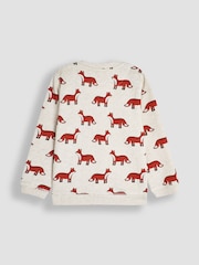 JoJo Maman Bébé Natural Print Sweatshirt & Joggers Set - Image 3 of 6
