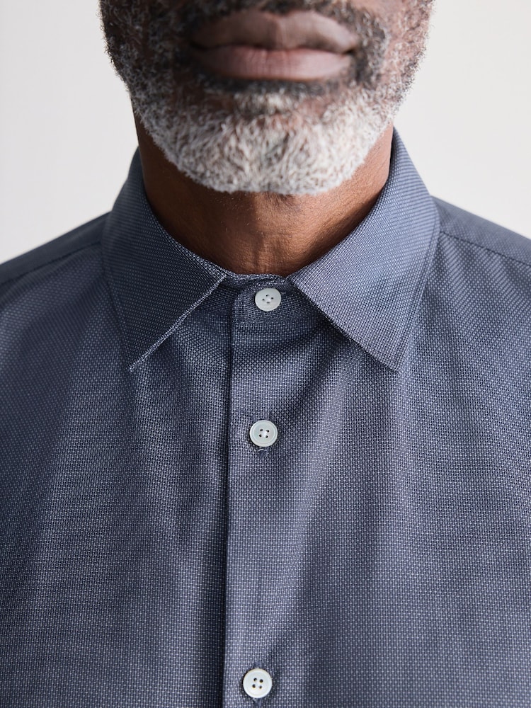 marine - Slim Fit (Slim Fit) - Chemise haut de gamme en coton à deux volets - Image 5 of 9