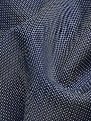 Navy Slim Fit Premium Two-Fold Cotton Shirt - Image 8 of 9
