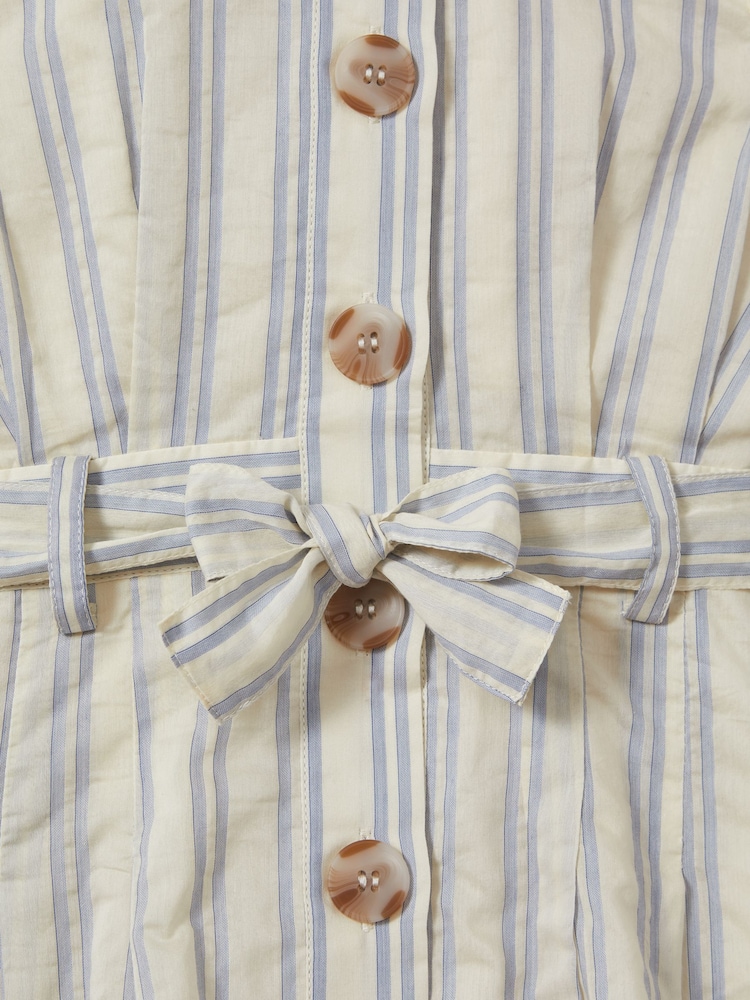 Reiss Blue Selena 13-14 yrs Cotton-Silk Striped Dress - Image 5 of 5 Reiss Blue Selena 13-14 yrs Cotton-Silk Striped Dress - Image 5 of 5
