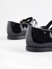 Black Patent Double Strap Mary Jane Shoes - Image 3 of 5
