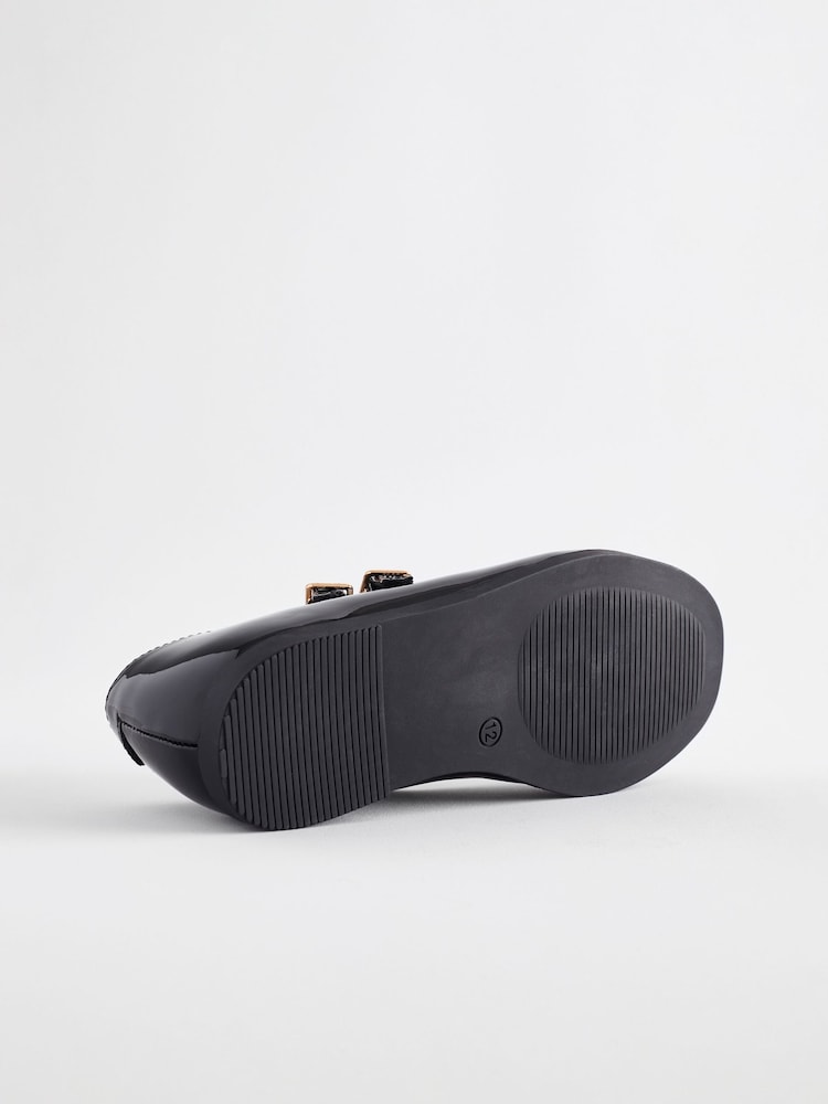 Black Patent Double Strap Mary Jane Shoes - Image 4 of 5