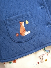 JoJo Maman Bébé 2-Piece Woodland Sleepsuit & Embroidered Pocket Jacket Set - Image 4 of 4