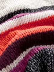Burgundy Red Oversized Soft Touch Scoop Neck Chunky Knitted Jumper - Image 8 of 8